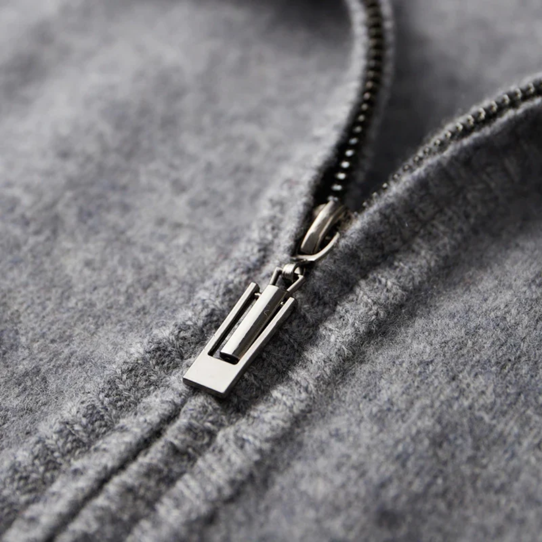 Luis | Merino Wool Zip Cardigan