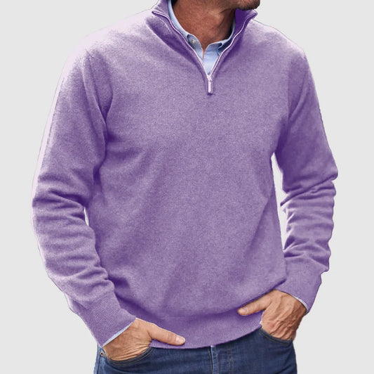 Raymon | Italian cashmere pullover for men with zipper