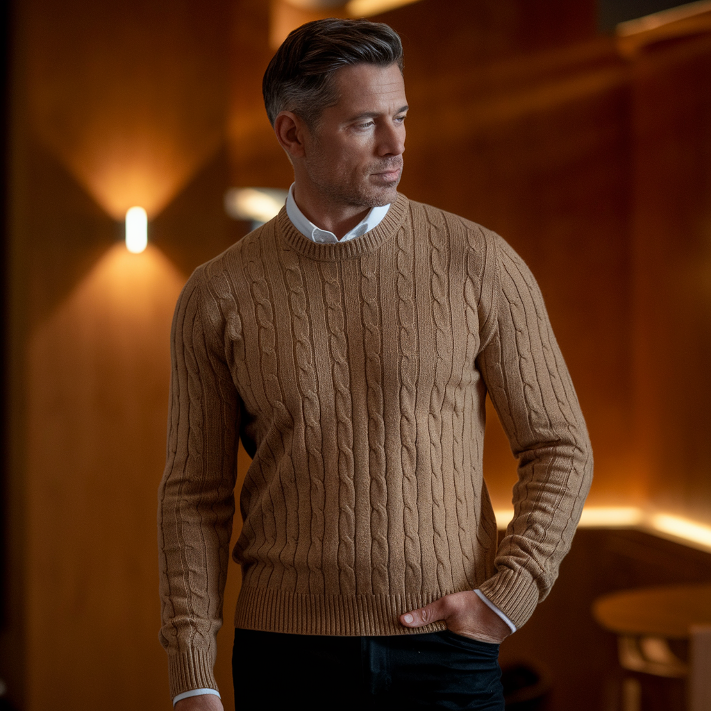 Carter | Cashmere Cable Knit Sweater