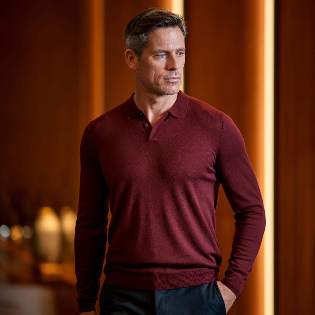 Sebastian | Cashmere Long Sleeve Polo