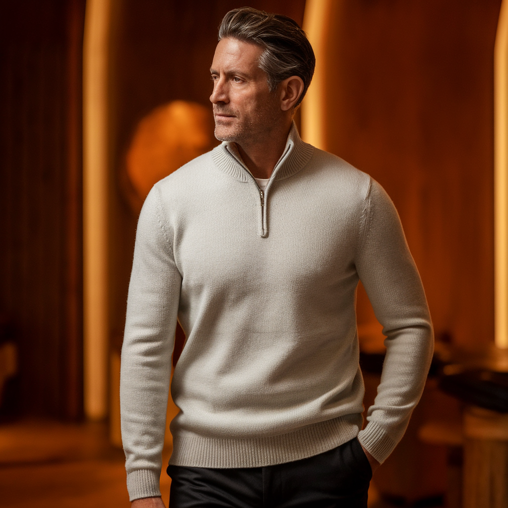 Samuel | Knitted Half Zip Sweater