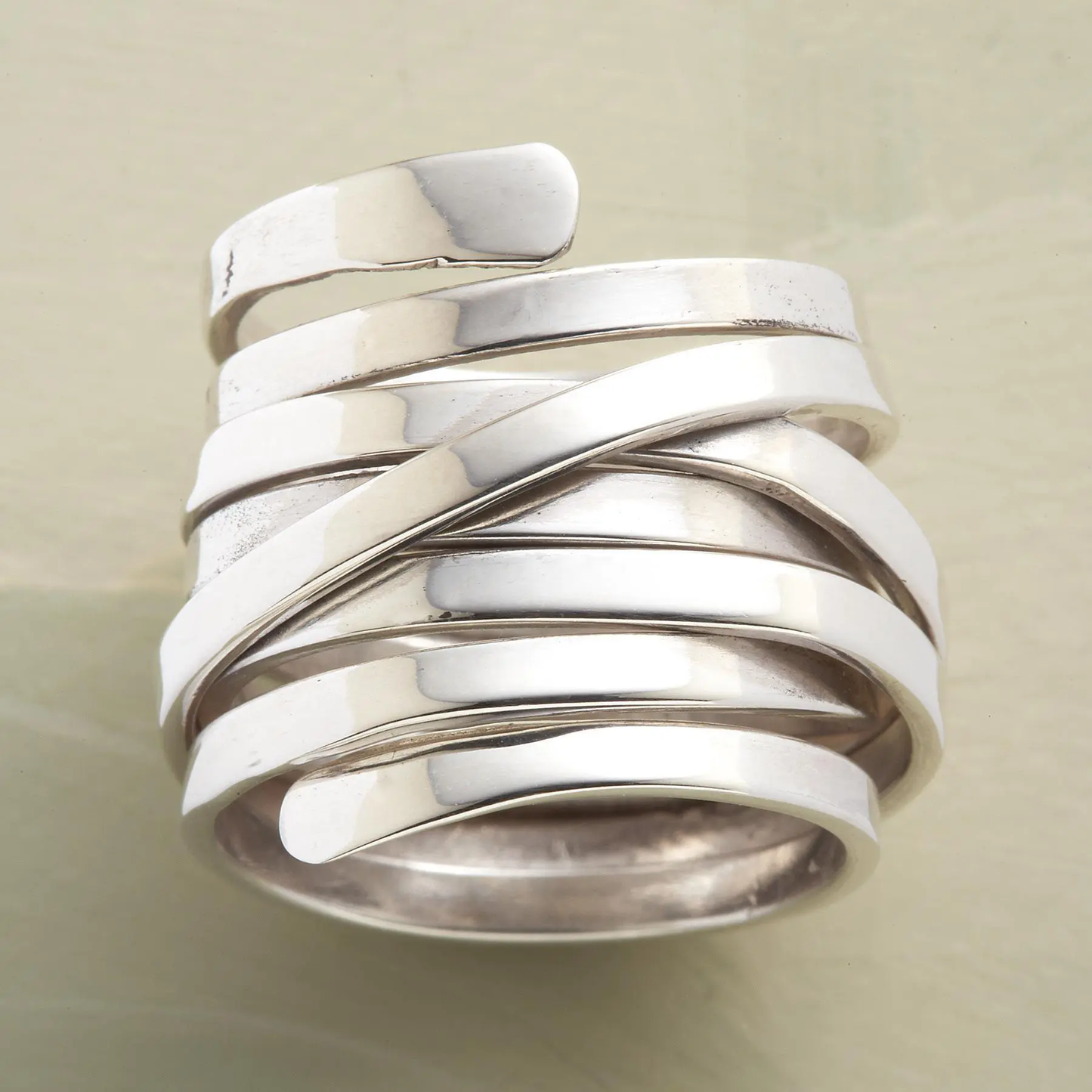 Leah | Vintage Thick Layer Silver Ring